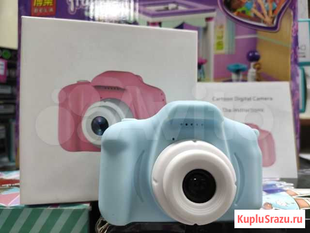 Детский фотоаппарат камера Kids camera, голубой Новосибирск - изображение 1