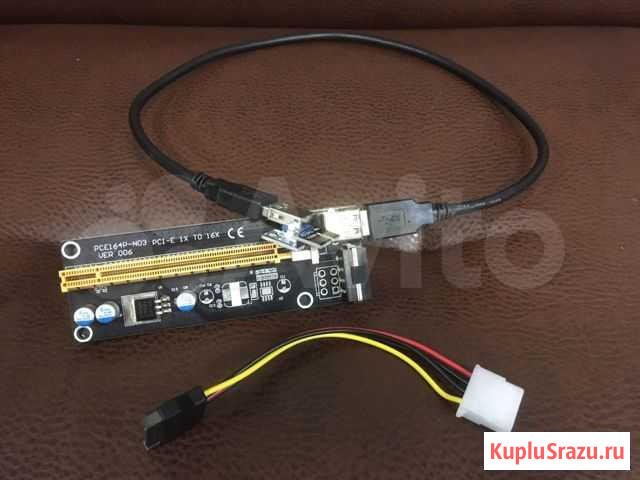 Райзер pci-e ver 006 Москва - изображение 1
