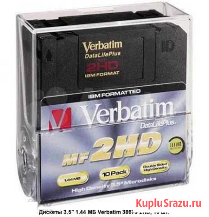 Дискеты verbatim 1.44MB Plastic Box 10 Калининград - изображение 1