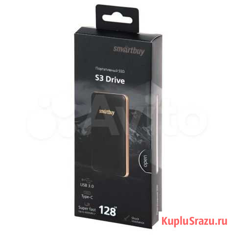 Внешний диск SSD Smartbuy 128GB S3 Drive Black Новосибирск - изображение 1