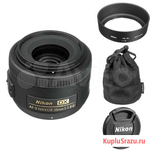 Объектив nikon 35mm f/1.8g af-s dx nikkor Ишимбай - изображение 1