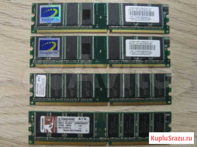 Оперативная память DDR 256 MB 3шт + DDR 512 MB 1шт Новомичуринск - изображение 1