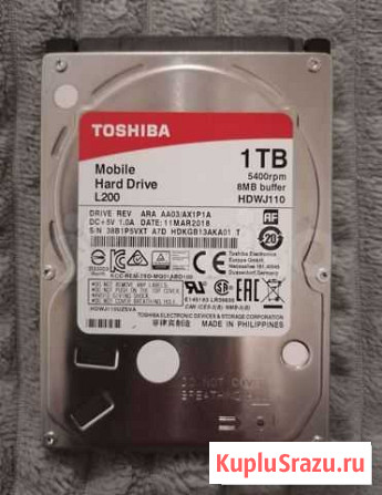 Жесткий диск Toshiba для ноутбука 1tb Борисоглебск - изображение 1