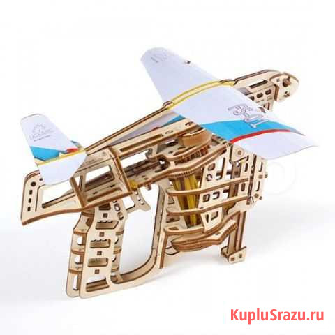 Конструктор 3D-пазл Ugears - Пускатель самолетиков Москва - изображение 1