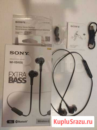 Беспроводные наушники Sony wi-xb400 Череповец - изображение 1