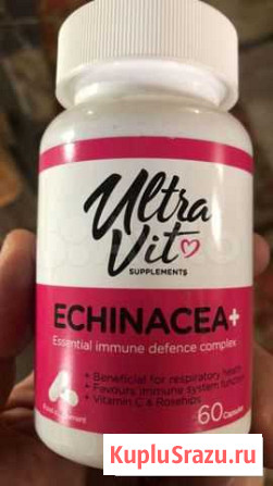 Витамины UltraVit Supplements Эхинацеа+, 60 капсул Москва - изображение 1