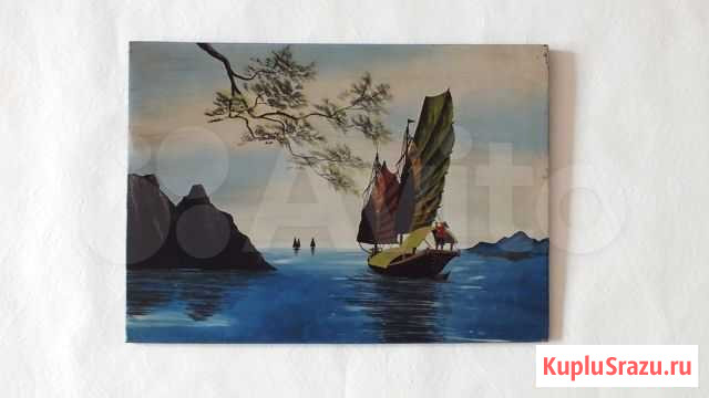 Картина. Лаковая живопись, миниатюра. Вьетнам 1960 Новороссийск - изображение 1