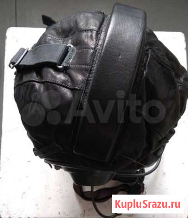 Шлемофон лётный кожаный меховой шз-82 Жуковский - изображение 1