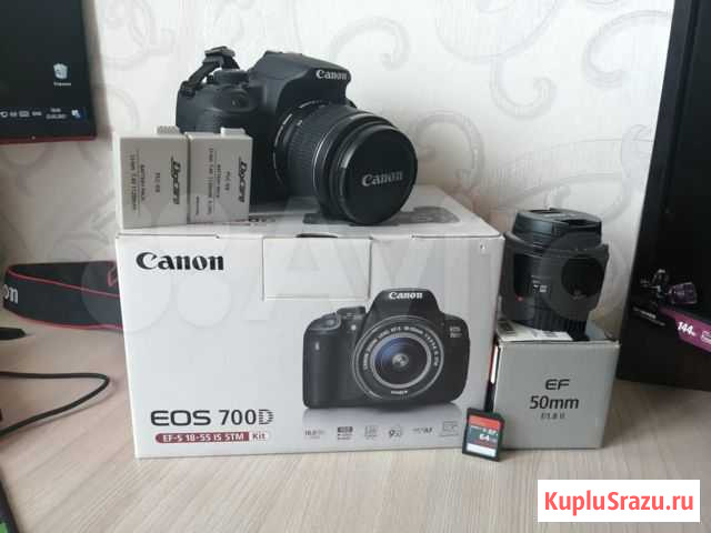 Зеркальный фотоаппарат Canon EOS 700D Бийск - изображение 1