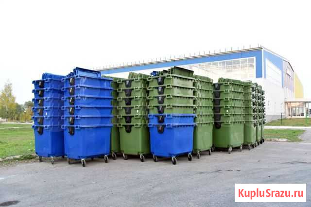 Мусорный Контейнер 1100 л. Синий Цвет Уфа - изображение 1