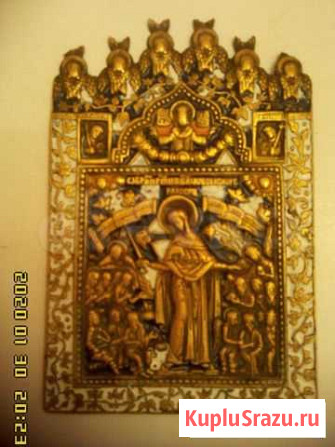 Старинная православная бронзовая икона нач.19 века Прокопьевск - изображение 1