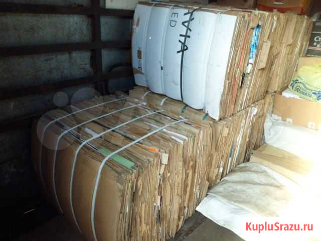 Продам картон прессованный, макулатуру, пластик Липецк - изображение 1