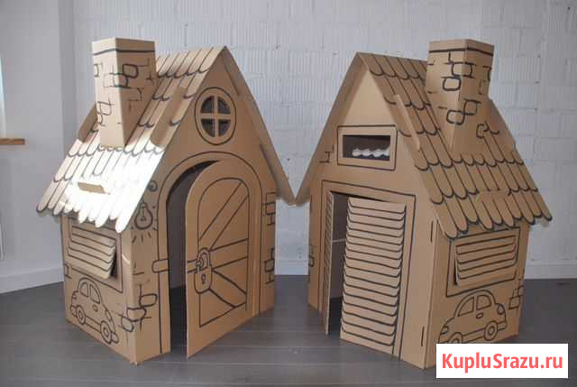 Картонный домик Гараж Москва - изображение 1