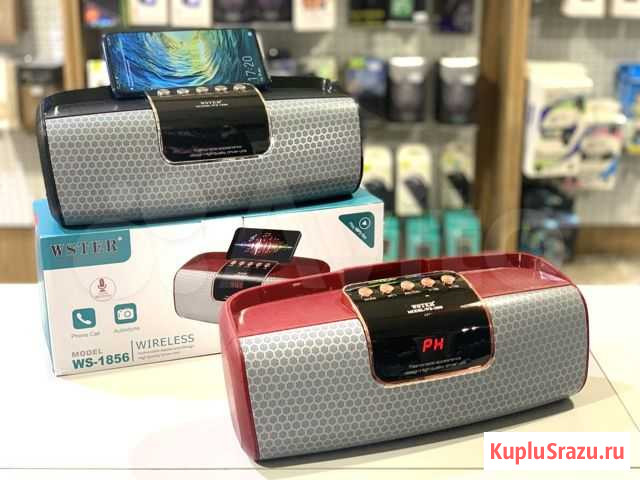 Портативная колонка bluetooth wster WS-1856 Иркутск - изображение 1