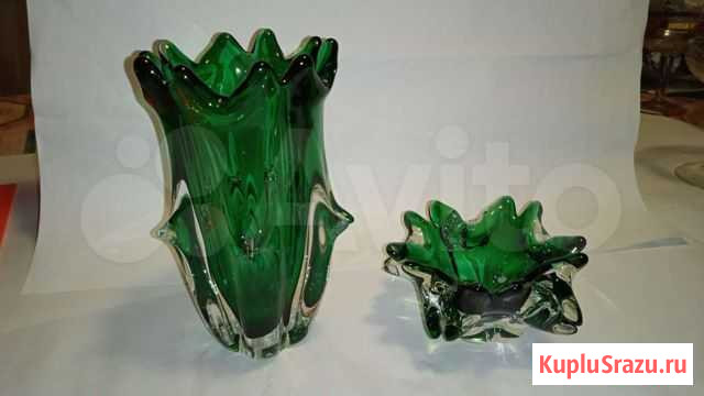 Ваза винтаж богемское стекло Чехия Chribska J. Hos Ярославль - изображение 1