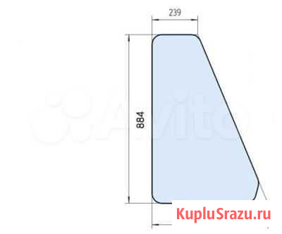 Боковое стекло кабины 251.17.00.030 дэк-251 Майкоп - изображение 1