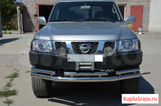 Защита переднего бампера Nissan Patrol 1997-2010 Ахтубинск - изображение 1