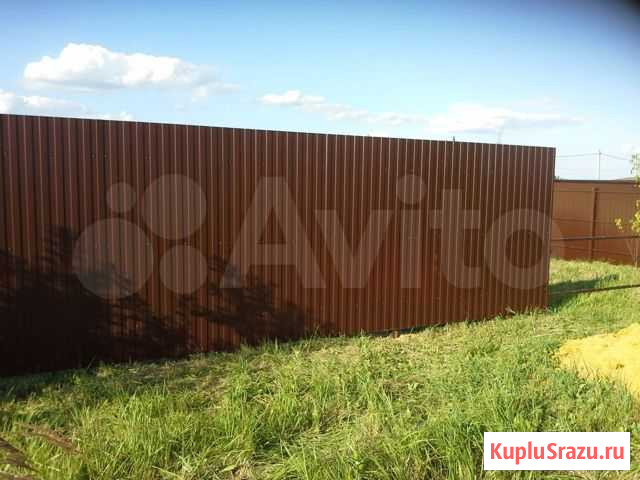 Забор из профнастила под ключ Бердск - изображение 1