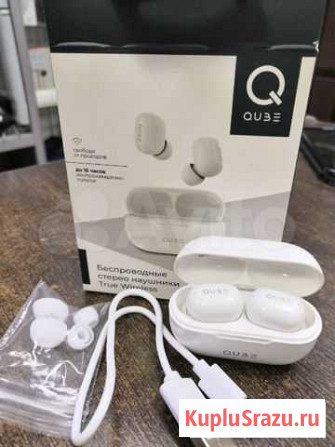 Наушники True Wireless QUB qtws5WHT Челябинск - изображение 1