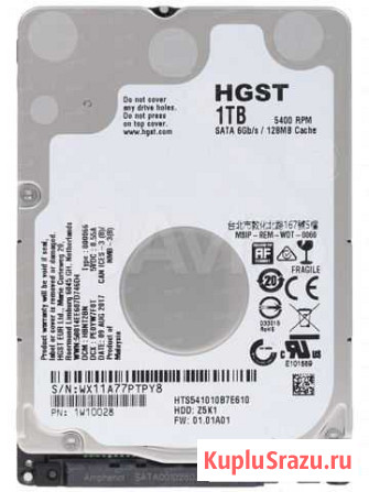 1 тб HDD Hitachi Travelstar Z5K1 (HTS541010B7E610) Медведево - изображение 1