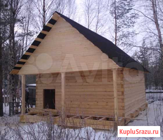 Сруб бани 5*6 с верандой 1м Северодвинск - изображение 1