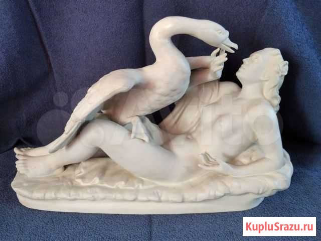 Зевс и Леда.Бисквит.1911г Сергиев Посад - изображение 1