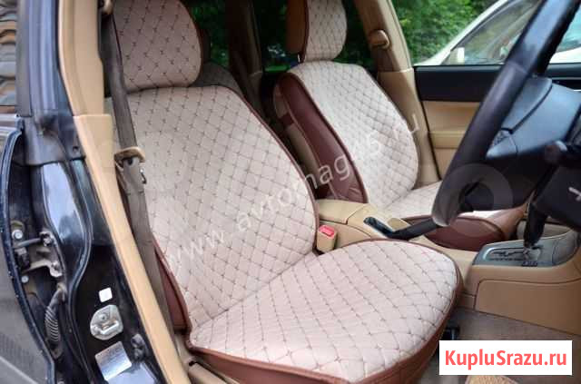 Чехлы на любое авто Лен Бежевый Курган - изображение 1