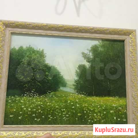 Картина. Холст. Масло. Летний день Москва - изображение 1