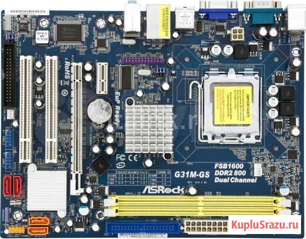 Материнская плата LGA 775 DDR2 ASRock G31M-GS 2.04 Новочеркасск - изображение 1