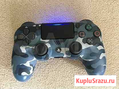 Джойстик ps4 военный синий + зарядка кабель Санкт-Петербург - изображение 1