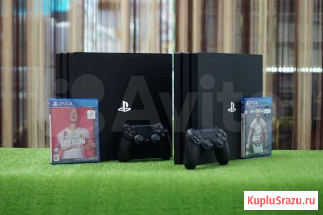 PS4 PRO 1Tb + Игра. Гарантия. Рассрочка. Trade In Ижевск - изображение 1