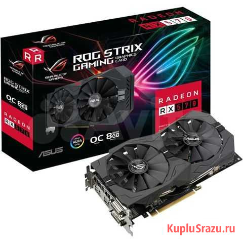 Видеокарта asus ROG Strix RX 570 8Gb Красноярск - изображение 1