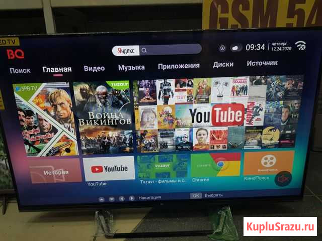 Новый безрамочный с Smart TV 43 (108см) BQ 43S06B Новосибирск - изображение 1