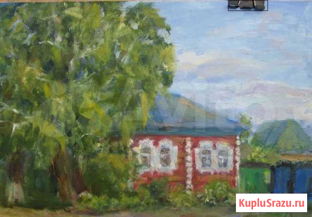 Картина Летний вечер. 20х30.Холст,масло Ишим - изображение 1