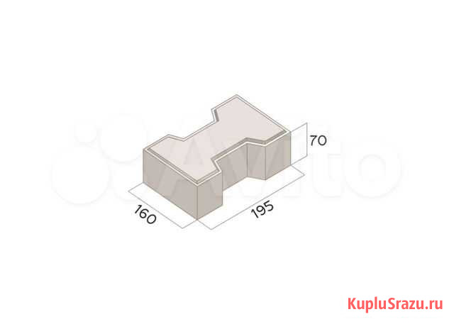 Плитка тротуарная катушка р-р 195х160х70 Котлас - изображение 1