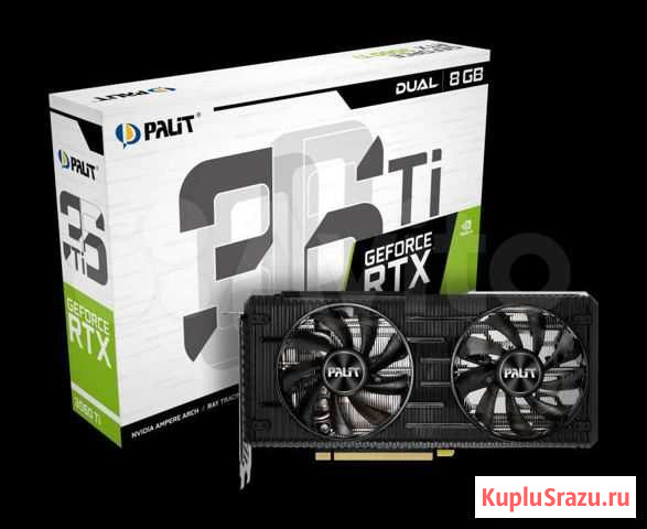 Новая видеокарта Palit GeForce RTX 3060Ti Dual 8Gb Оренбург - изображение 1