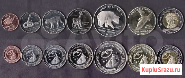 Лос-койотес индейская резервация США 7 монет 2011 Нижний Новгород - изображение 1