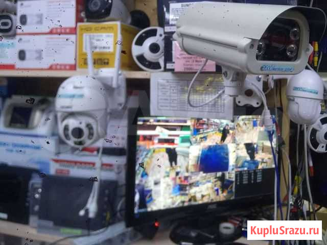 Комплект видеонаблюдения на 6 камер корпус пластик Новосибирск - изображение 1