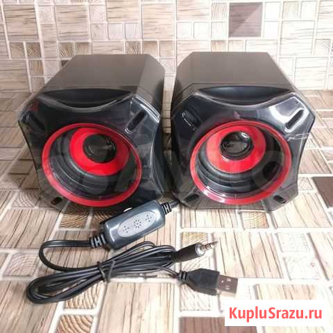Колонки компьютерные -2.0 (10W) cube Омск - изображение 1