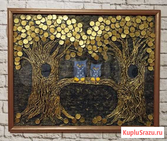 Картина Совы на денежном дереве. Возможен неболь Неверкино - изображение 1