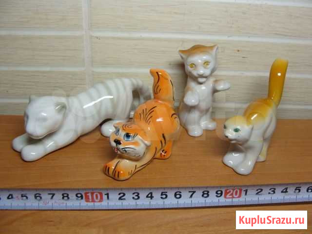Кот Тигр зхк фарфоровая статуэтка символ года СССР Воронеж - изображение 1