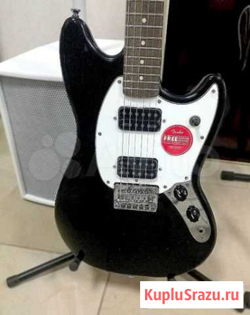 Электрогитара fender squier bullet mustang HH BLK Курск - изображение 1