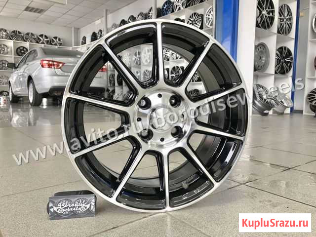 Диски LS 820 4x100 r15 #1510 чёрные полироль Тольятти - изображение 1