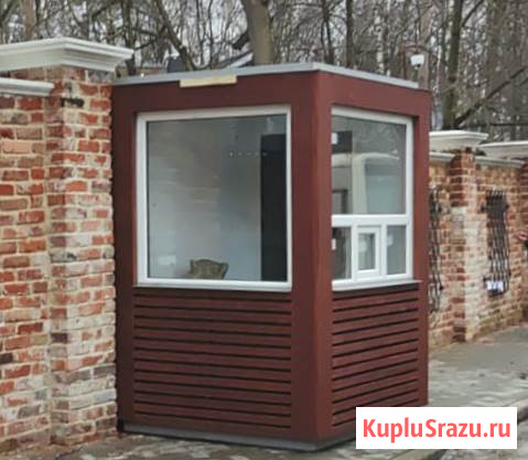 Пост охраны 1, 6х1, 6х2, 5м стальной каркас снаружи бруски лиственницы Москва - изображение 2