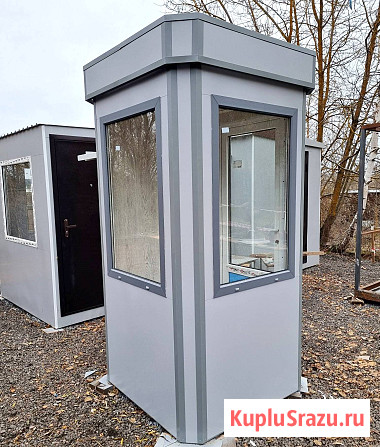 Пост охраны 1, 6х1, 6х2, 5м стальной каркас снаружи бруски лиственницы Москва - изображение 4