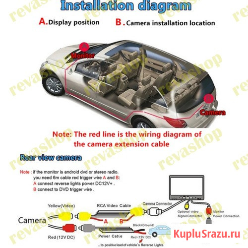 Камера заднего вида автомобильная универсальная Москва - изображение 4