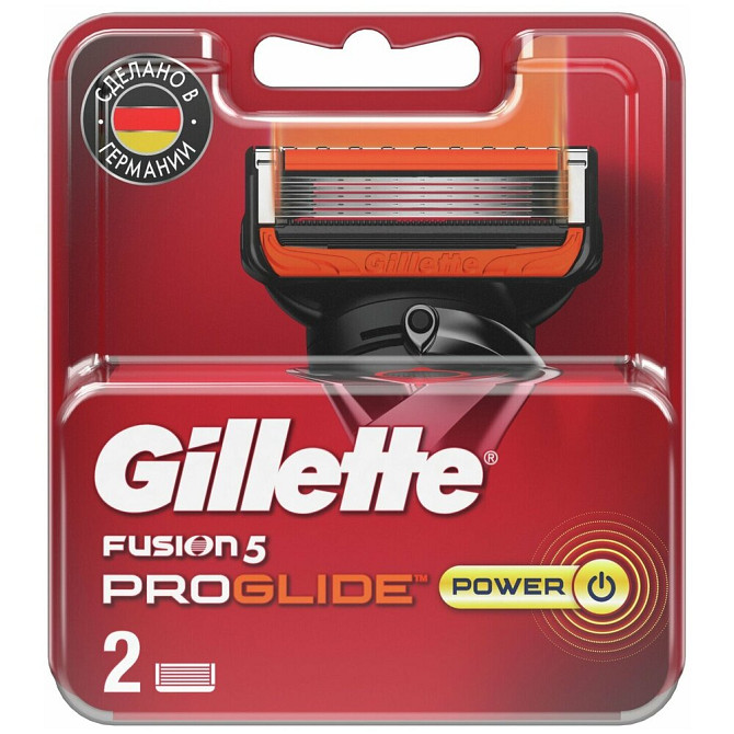 Сменные кассеты Gillette Fusion5 ProGlide Power, 5 лезвий, 2 шт  - изображение 1