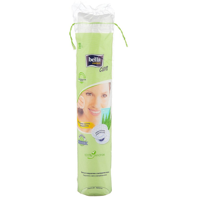 Ватные диски Bella Cotton Care с экстрактом алоэ, 70 шт., пакет  - изображение 2