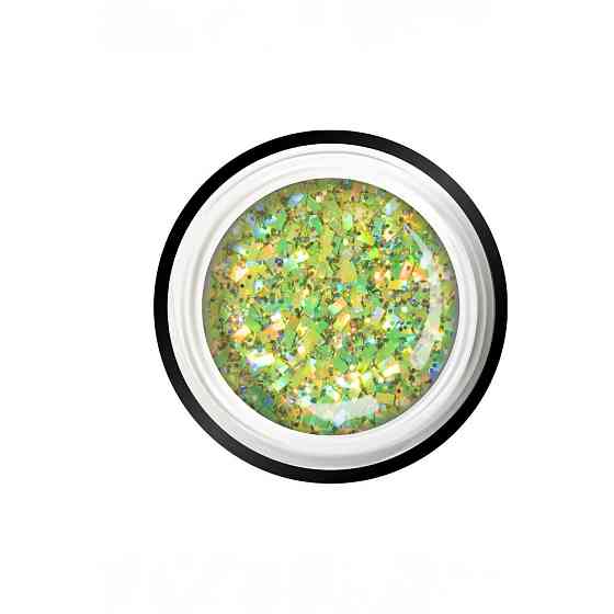 Nail Club professional Гель-краска для ногтей с блёстками и пайетками GB-01 Gold Quartz, 5 мл/1 шт. 