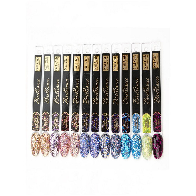 Nail Club professional Гель-краска для ногтей с блёстками и пайетками GB-01 Gold Quartz, 5 мл/1 шт.  - изображение 3